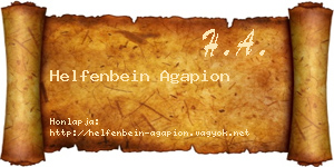 Helfenbein Agapion névjegykártya